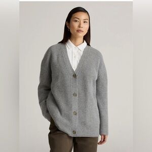 Quince Mongolian Cashmere Oversized Boyfriend Cardigan Sweater size small